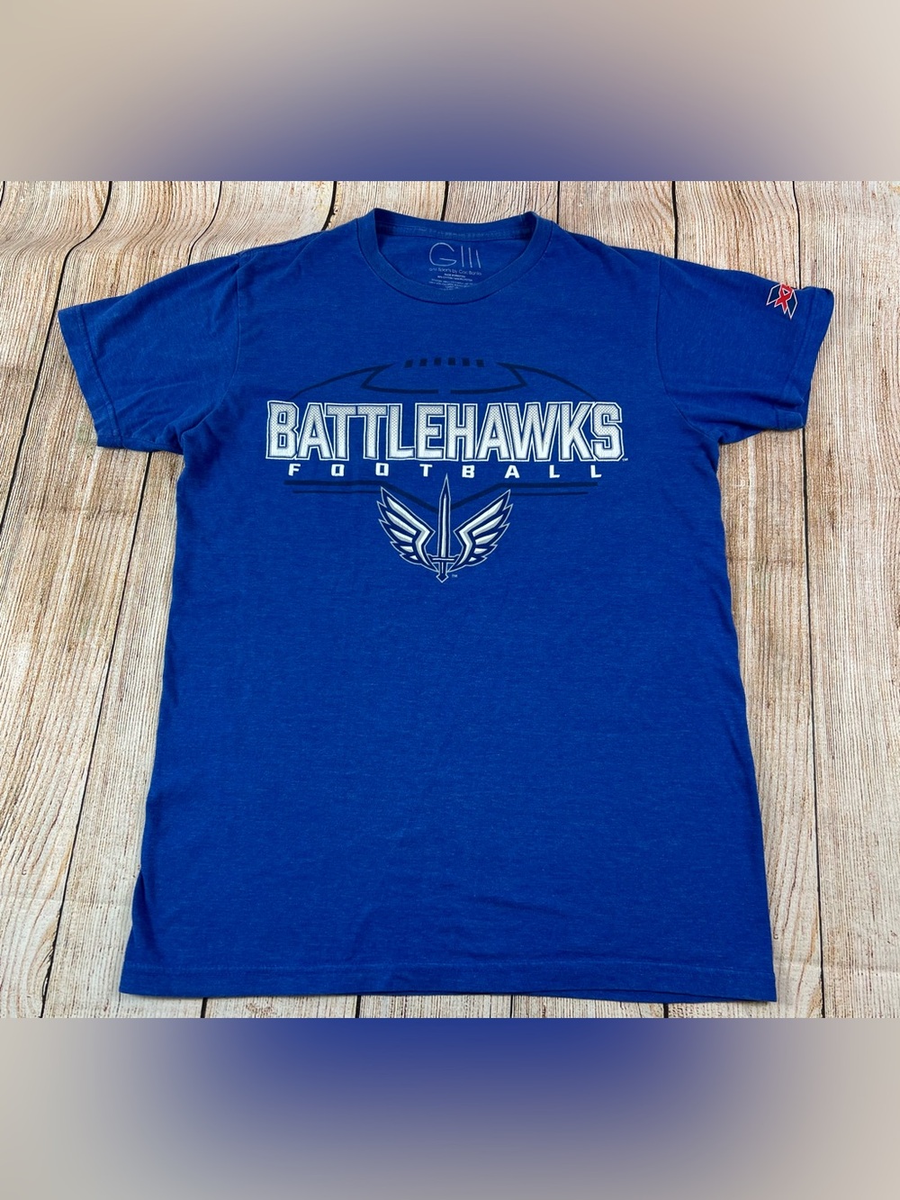 G-III St Louis Battlehawks XFL Blue T Shirt Size Medium